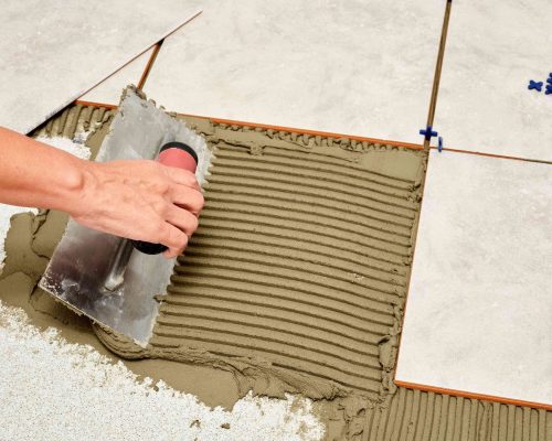 Tile installation